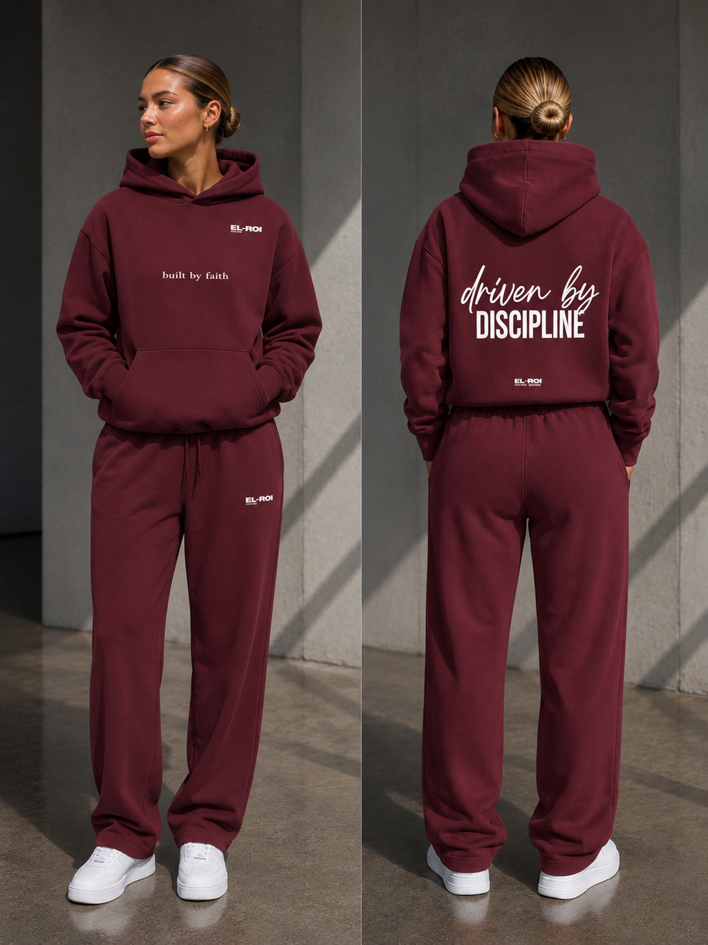Built by faith, driven by discipline Essential Hoodie